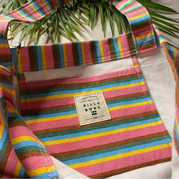Billabong⛱️ Striped Multicolor Tote Bag - Picture 4 of 11